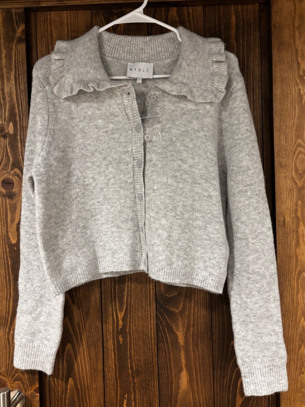 NWOT Mable Ruffle Collar Cardigan Sweater Medium